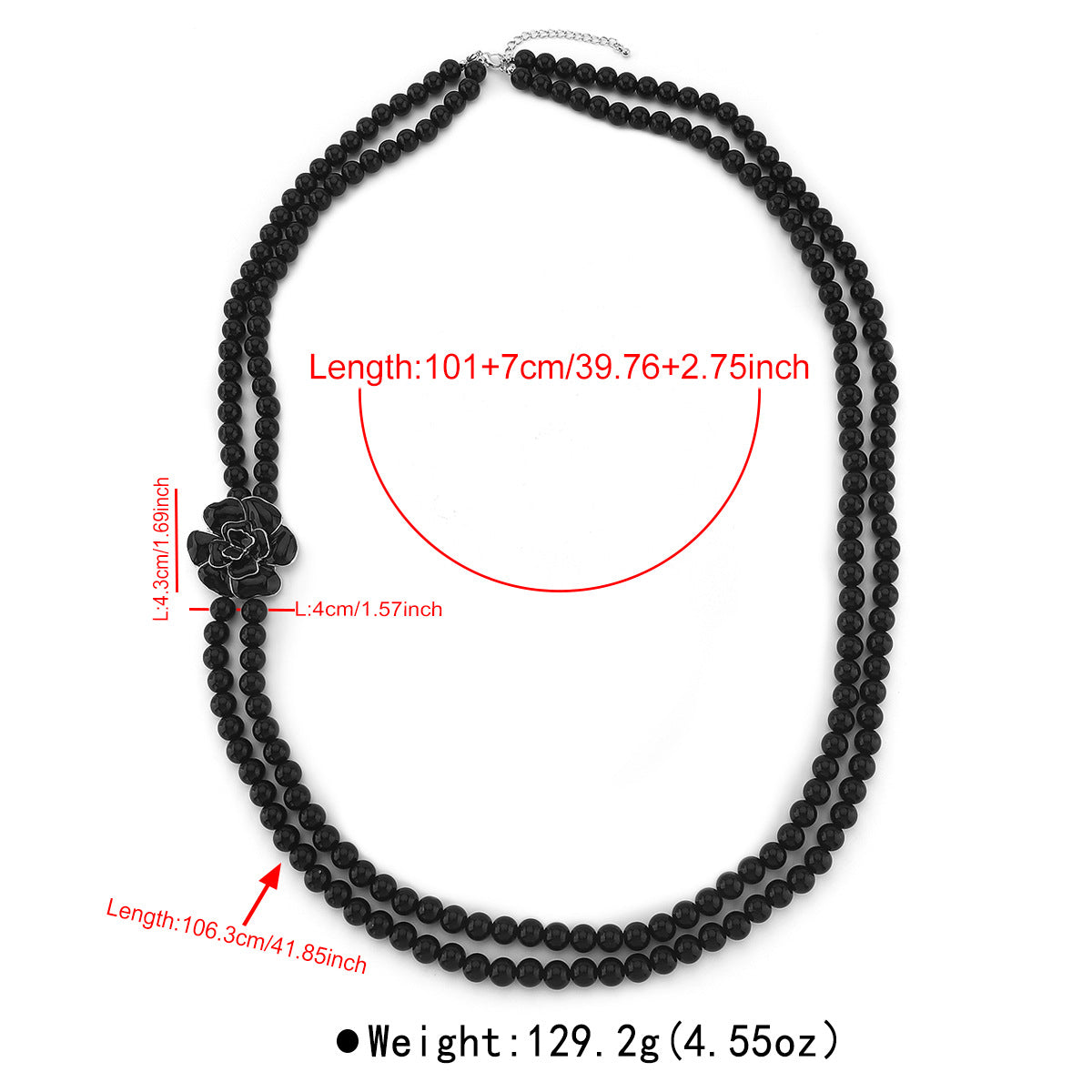 Elegant Rose Pearl Necklace