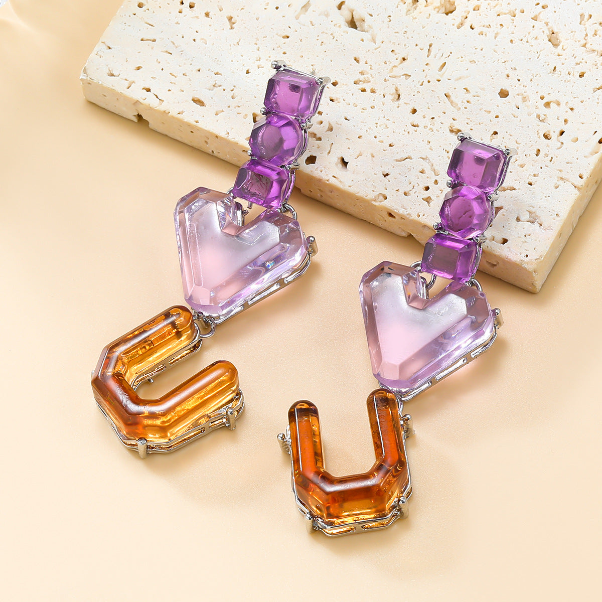 Multi-colour Love Earrings