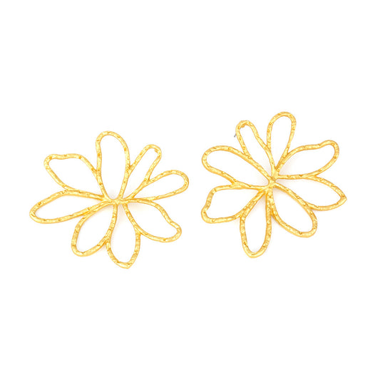 Designer Hollow Out Flower Earrings