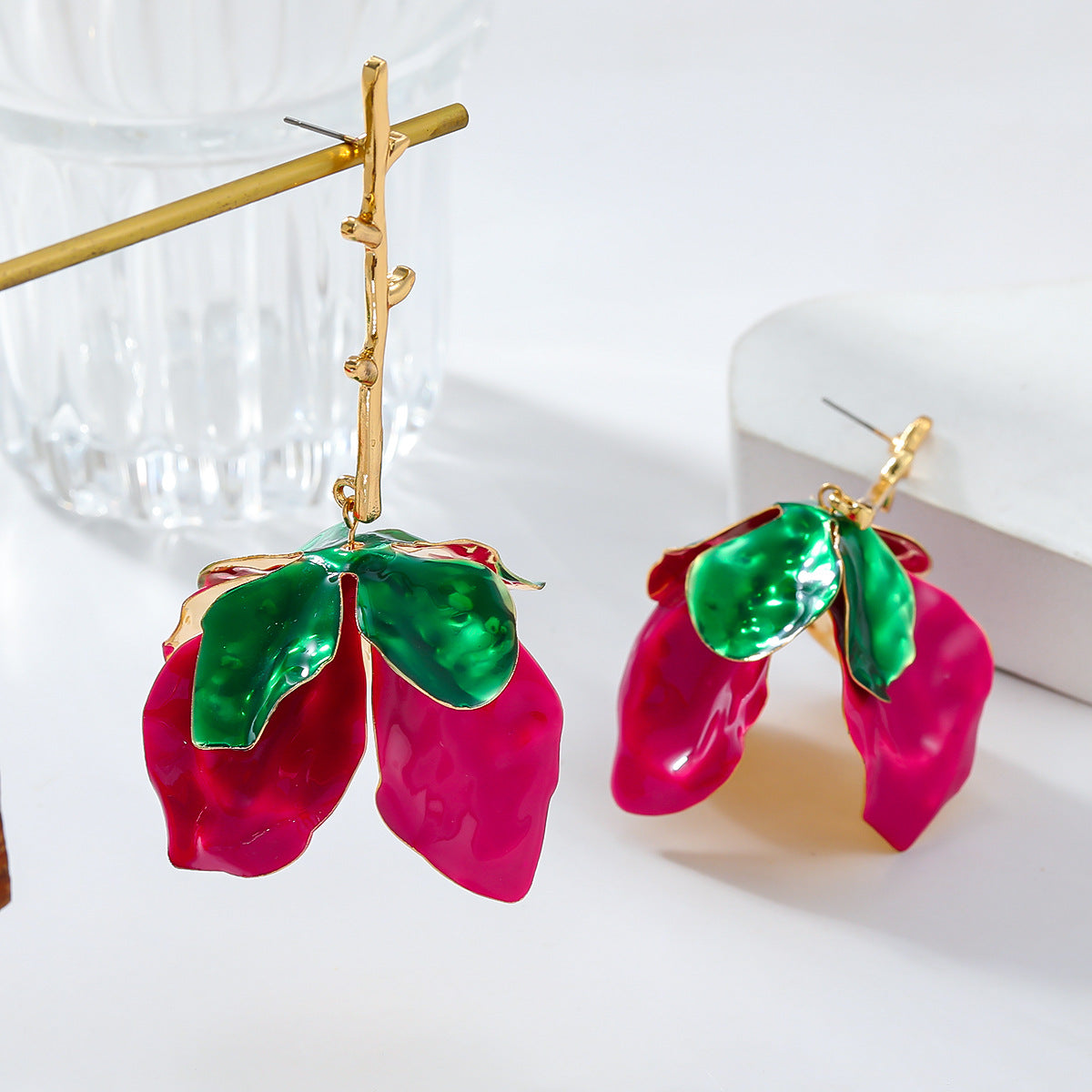 French Medieval Court Style Multi Color Earrings