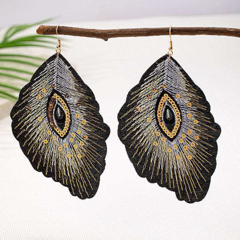 Bohemian Feather Shape Earrings