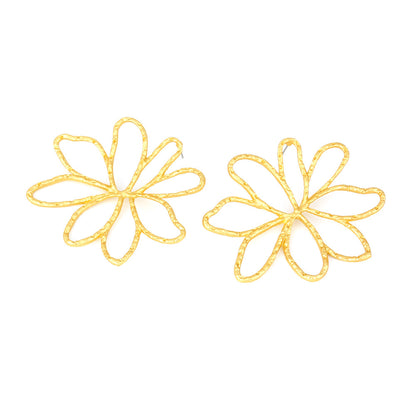 Designer Hollow Out Flower Earrings
