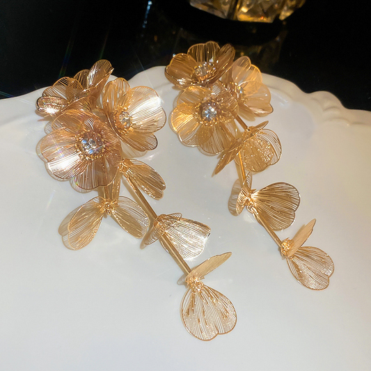 Mirage Triplet Golden Earrings