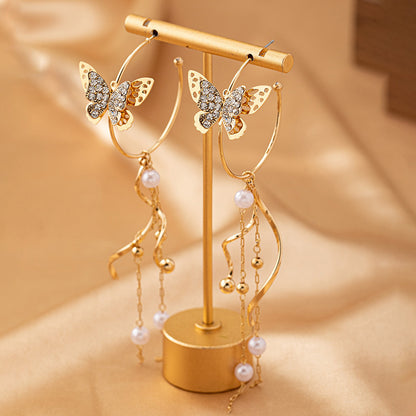Butterfly Golden Dangler Earrings