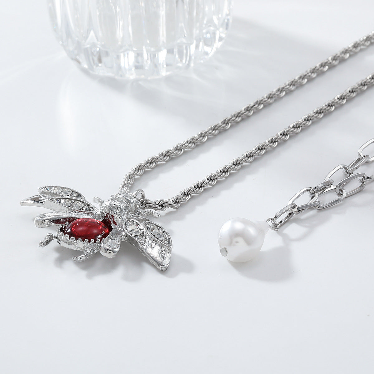 Luxury Rhinestone Bug Necklace