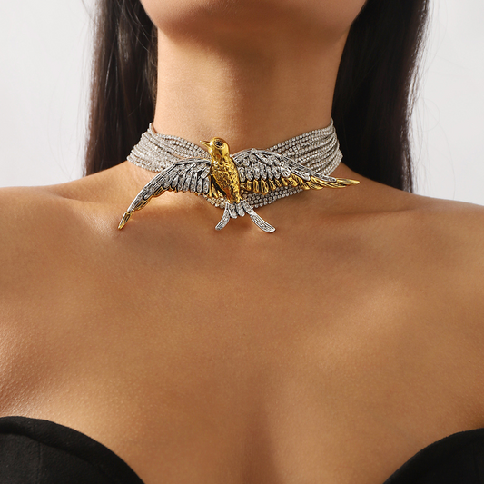 Embellished Sparrow Choker Necklace