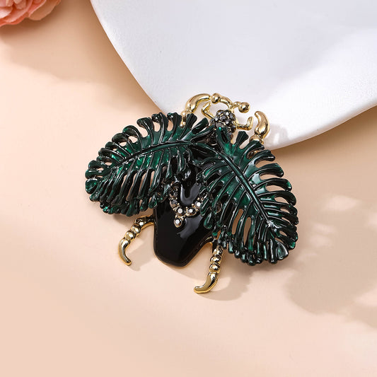Dark Green Stylish Big Brooch